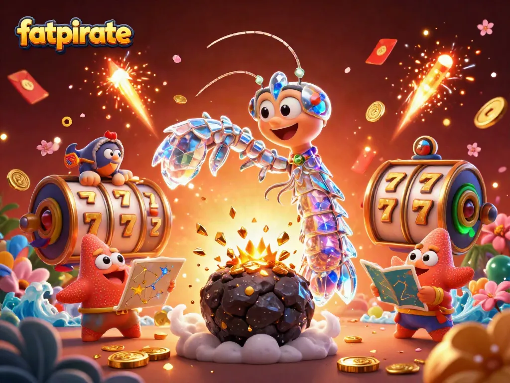 Experience the thrill of fatpirate with stunning casino-themed visuals and exciting slot elements in a dynamic 3D scene.