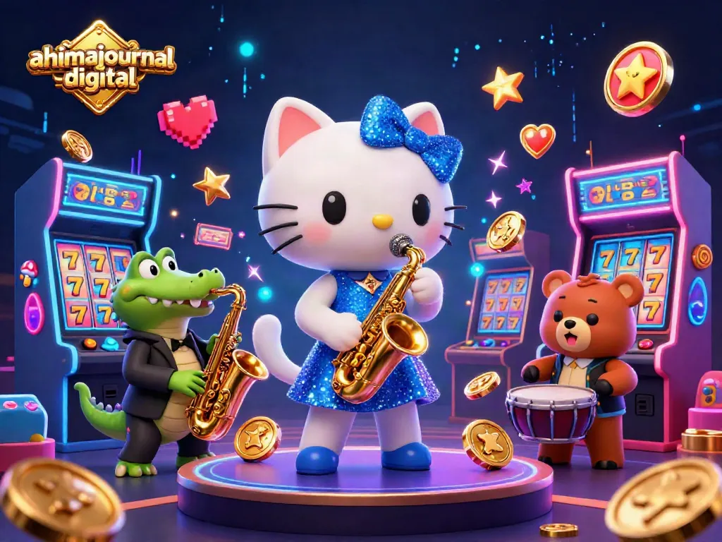 Engage with ahimajournal-digital featuring a lively casino scene of characters and game elements celebrating exciting slots.