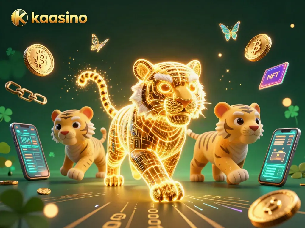 Join the fun at kaasino with vibrant neon-themed digital casino illustration.