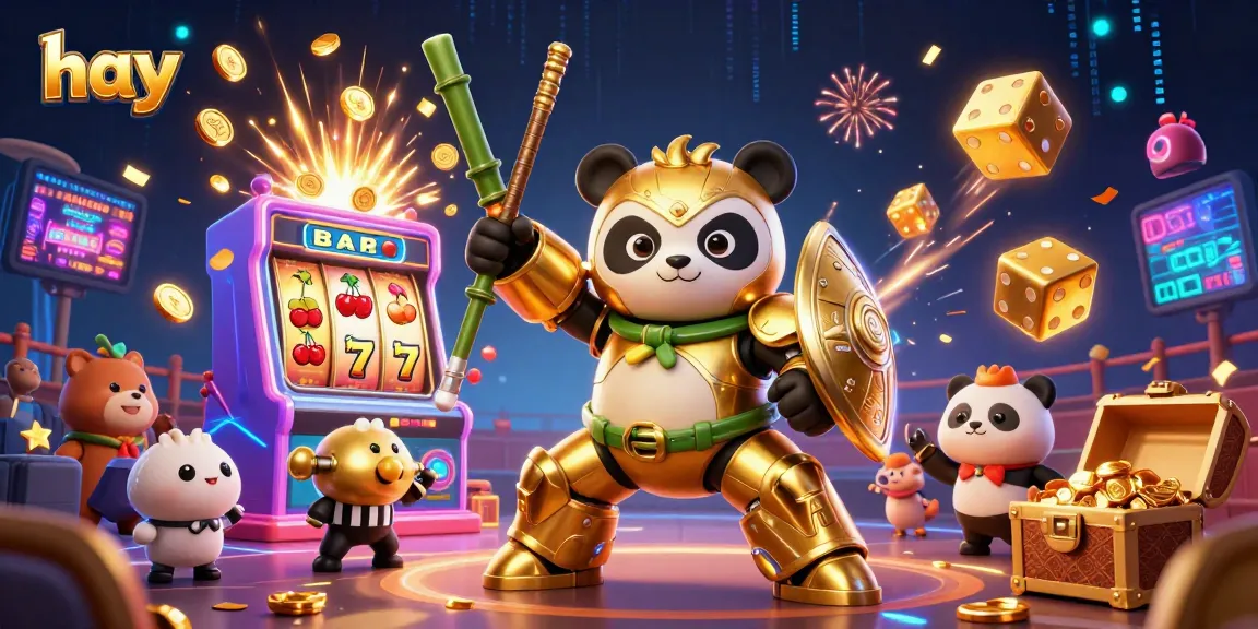 Experience thrilling wins at hay with a lively 3D casino scene filled with excitement.