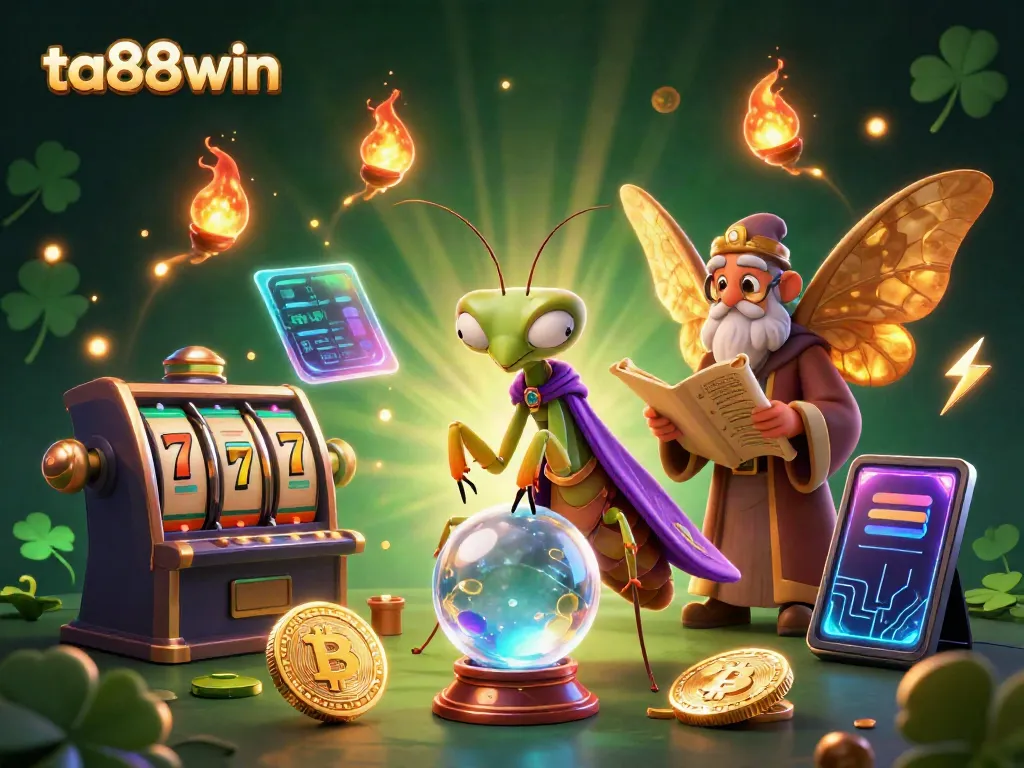 Spin winning reels with TA88win characters and vibrant casino elements in a mystical scene.